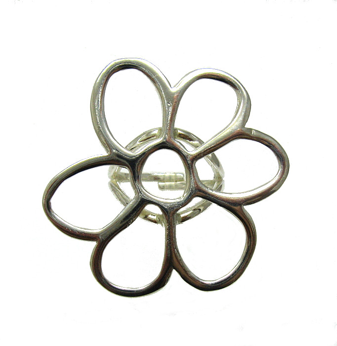 Sterling Silver Ring Genuine Solid Stamped 925 Huge Flower Handmade Empress